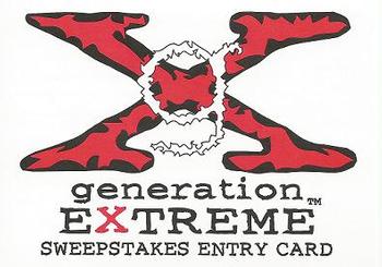 1994 Vision Generation Extreme #NNO Sweepstakes Entry Card (Pack Insert) Front